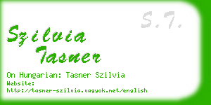 szilvia tasner business card